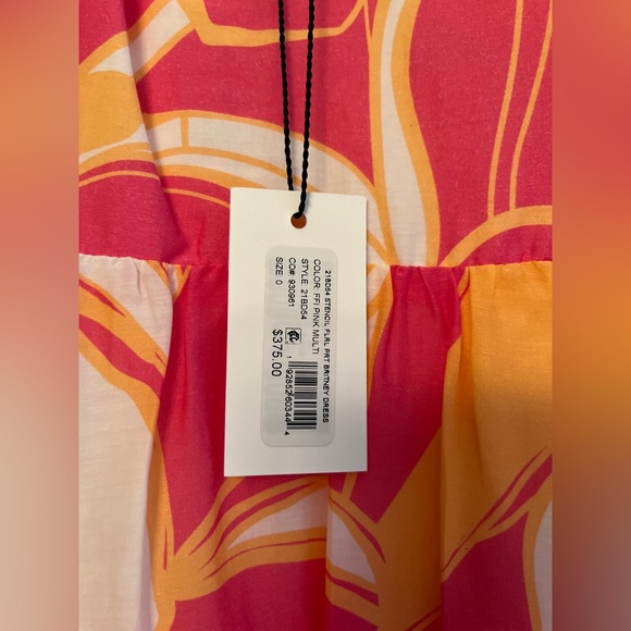 Milly Stencil Floral Print Britney Dress 0 - Picture 3 of 4